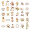 Wrapables Decorative Scrapbooking Washi Stickers, DIY Crafts for Stationery, Diary, Card Making (60 pcs)